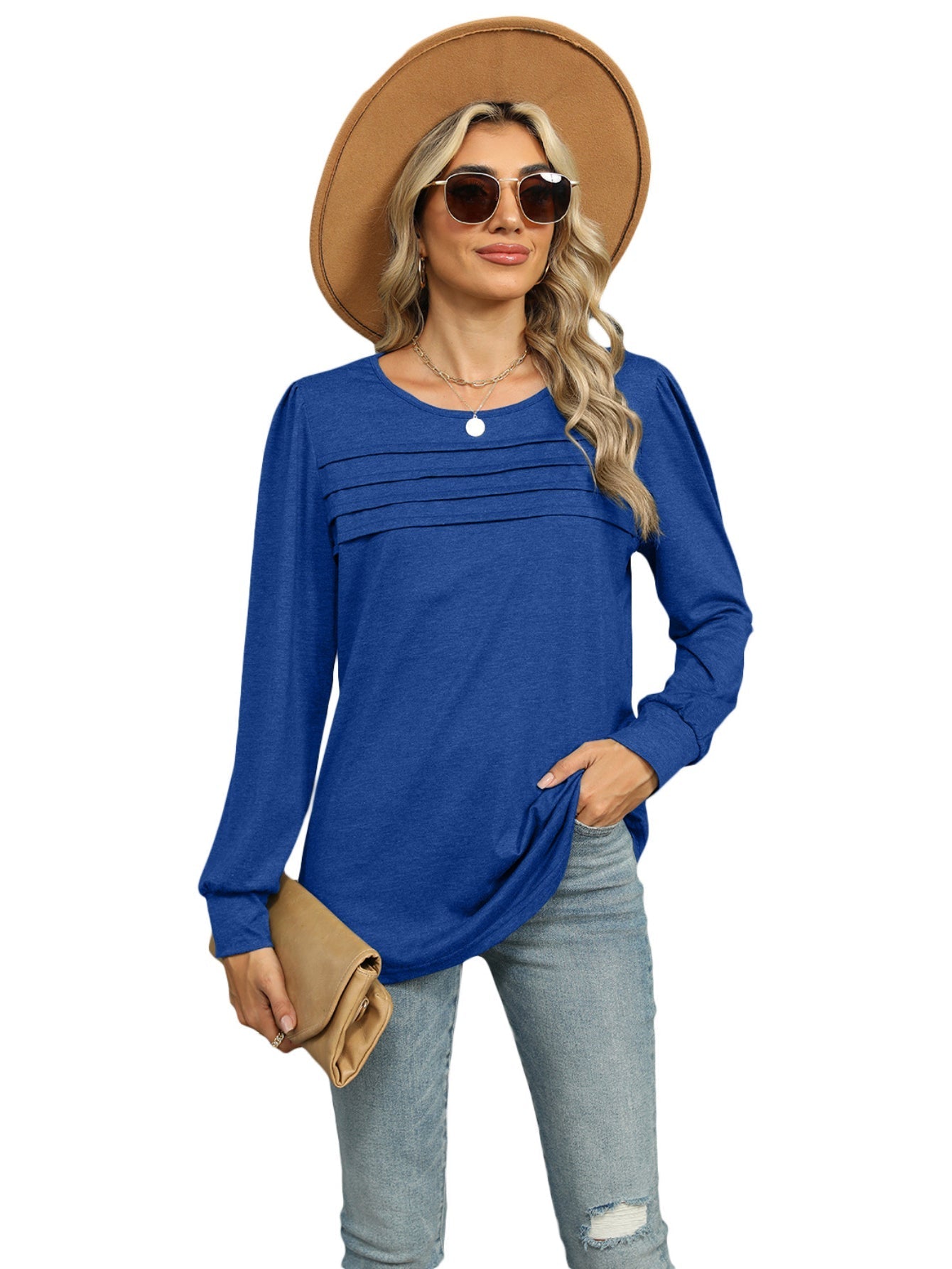 Essential Long Sleeve Crew Neck T-Shirt - Soft, Breathable, and Comfortable