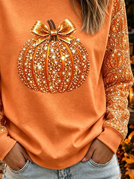 Printing Crew Neck Halloween Casual Sweatshirt