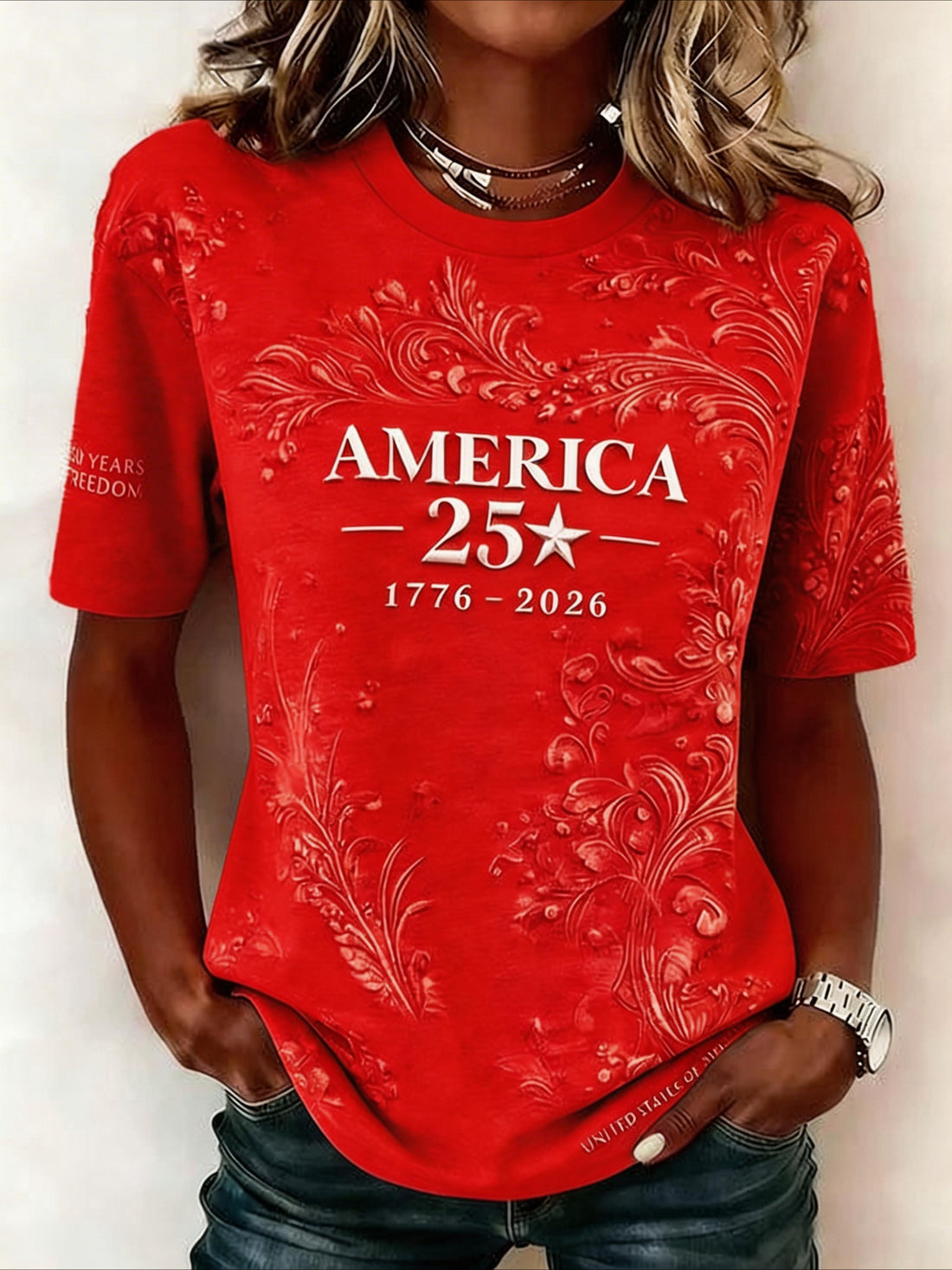 Casual Letter Pattern Crew Neck Short Sleeve T-shirt