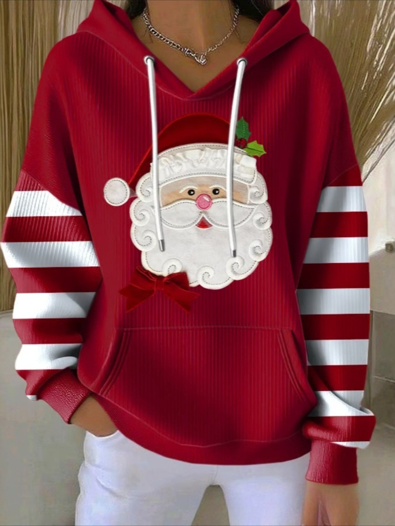 Christmas Snowflake Pullover Hoodie Sweatshirt
