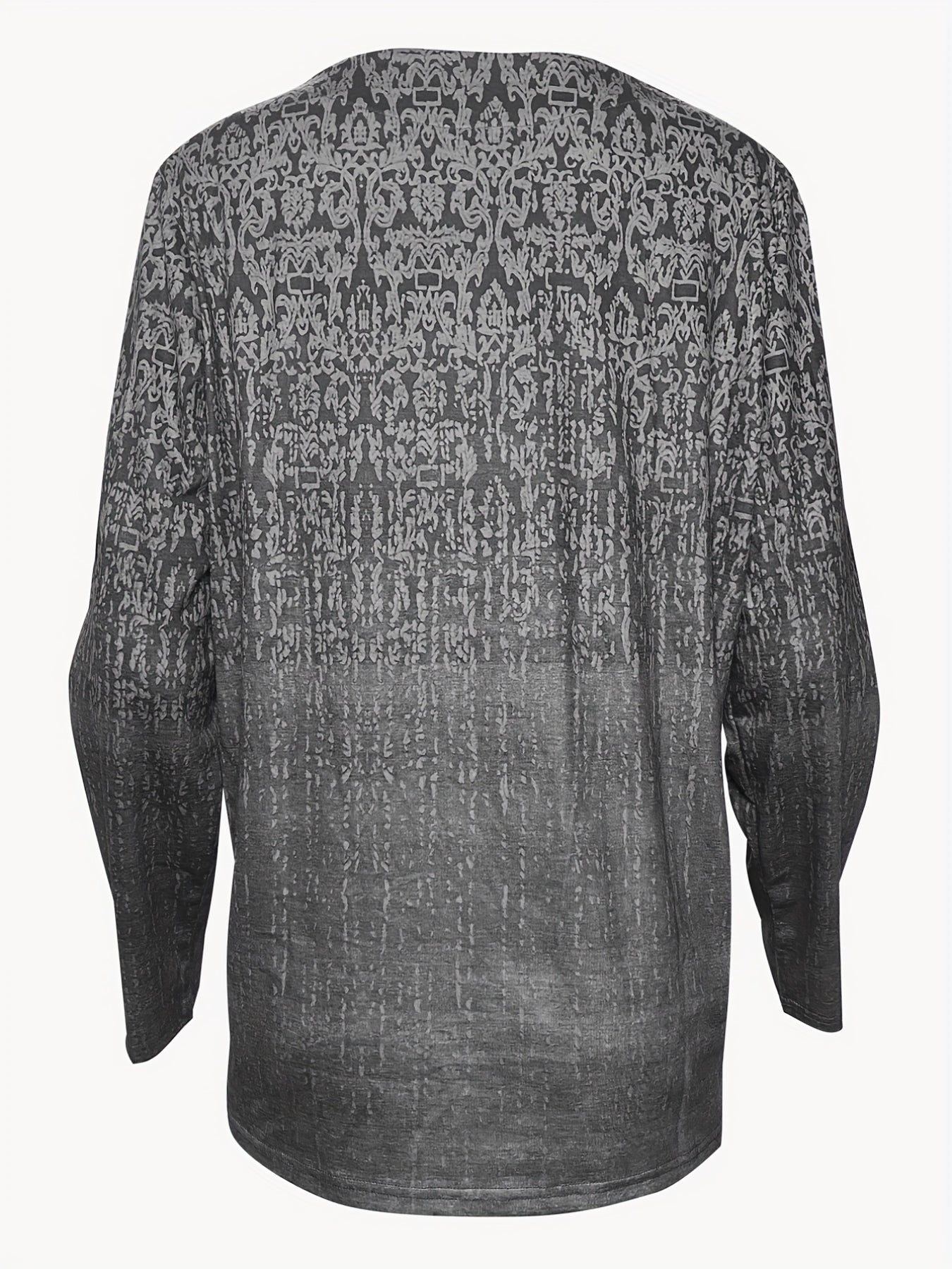 Floral Print Pullover Sweatshirt, Casual Long Sleeve V-neck Sweatshirt