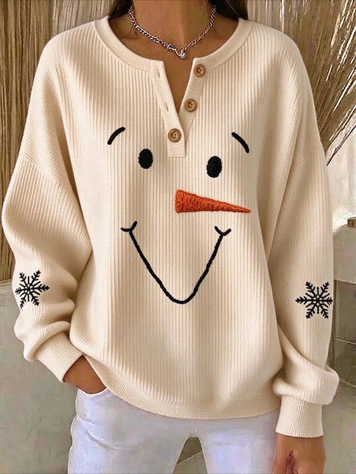 Fit Vintage Christmas Snowman Sweatshirt