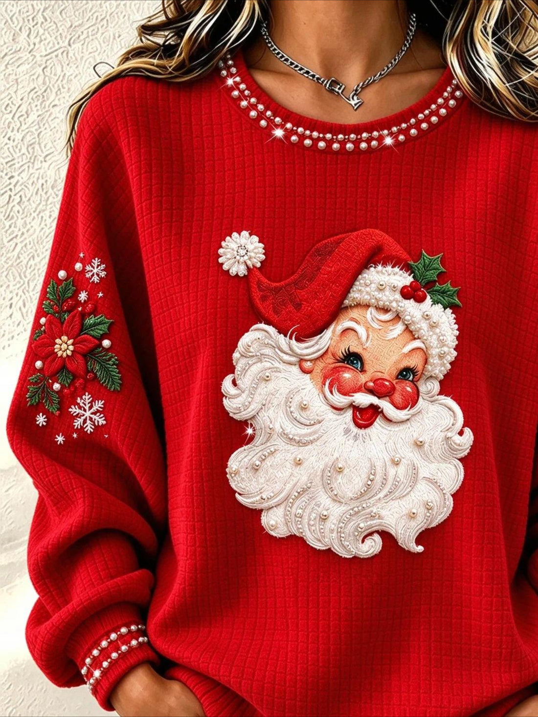 Father Christmas Casual Crew Neck Regular Fit Sweatshirt