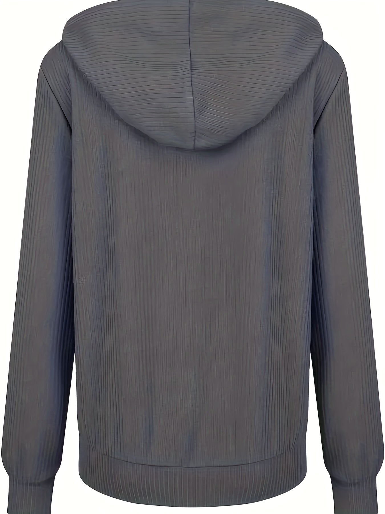 Women's Casual Zip Up Hoodie with Drawstring and Long Sleeves - Stay Warm and Stylish