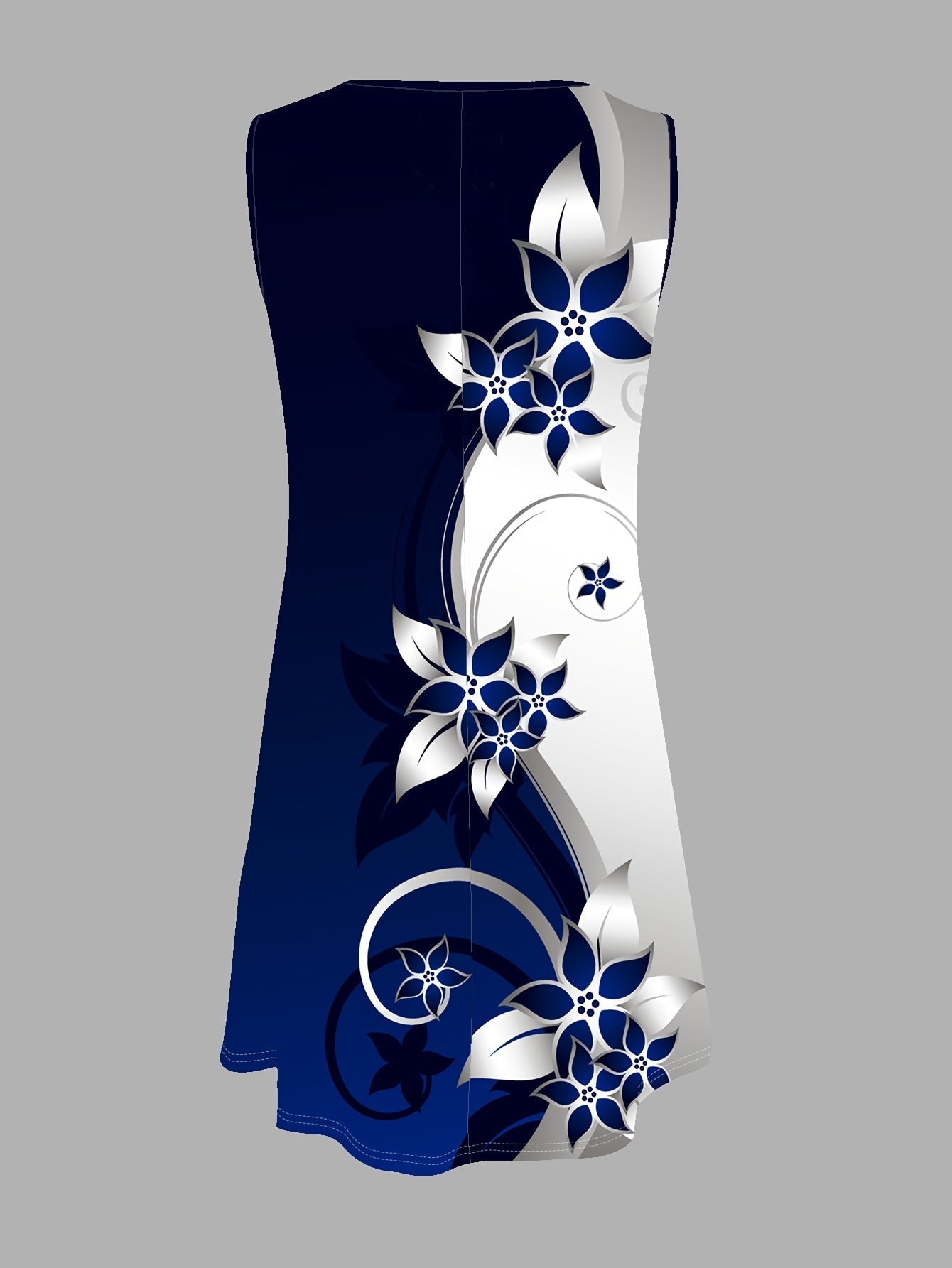 Elegant Casual A-Line Floral Print Sleeveless Dress