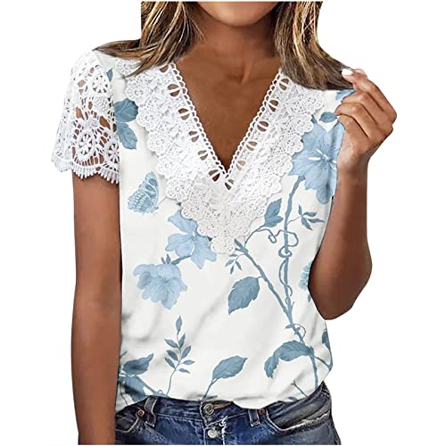 Short Sleeve Loose Flower Graphic T-Shirts