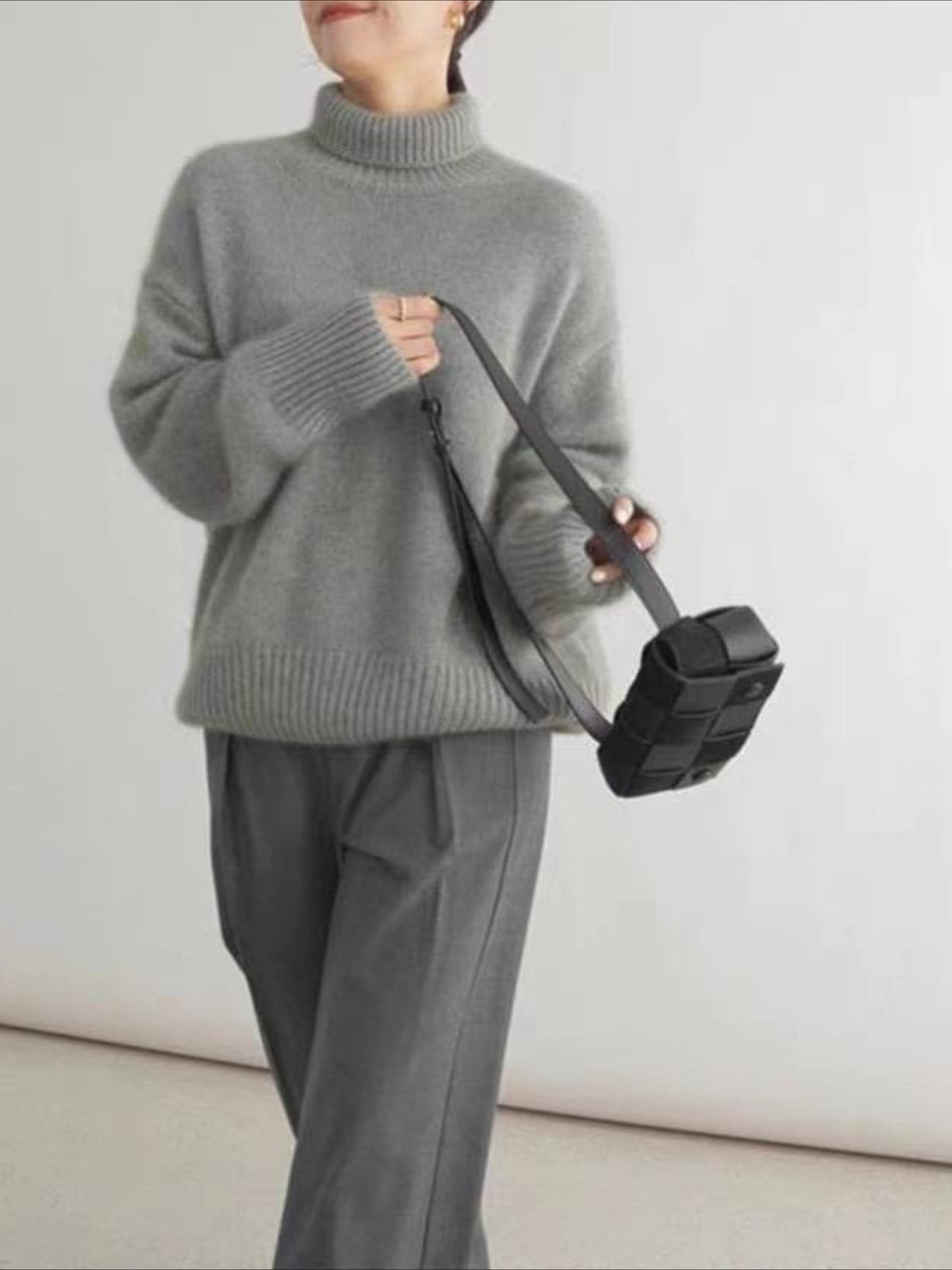 Lazy Style Loose and Versatile Knitted Pullover Sweater