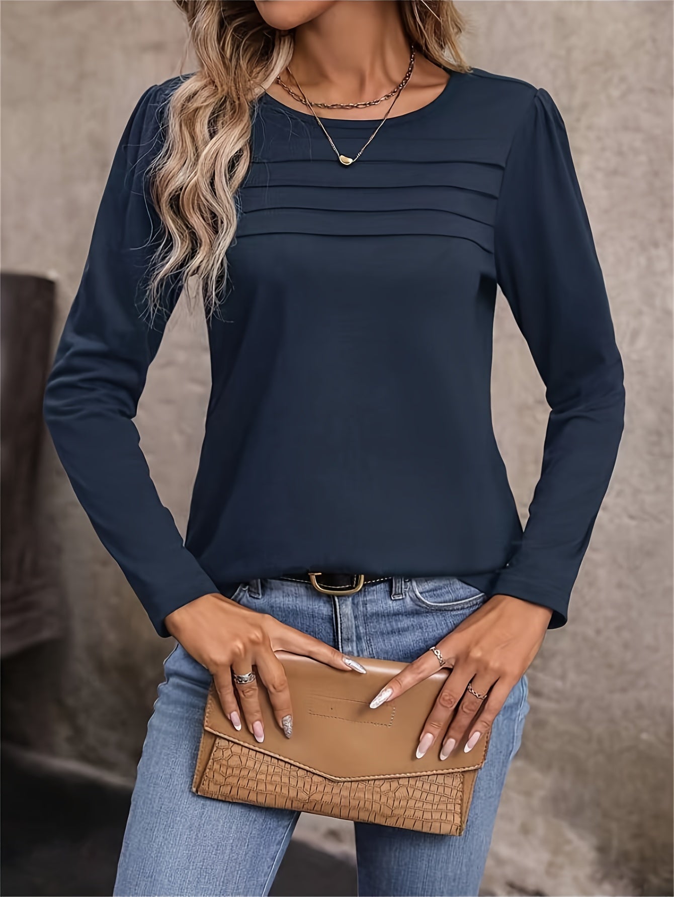 Essential Long Sleeve Crew Neck T-Shirt - Soft, Breathable, and Comfortable