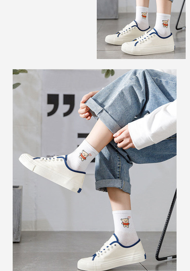 Free Gift Academic Style Stocks, Cute & Soft Crew Socks, Stylish Korean Fashion Aesthetic