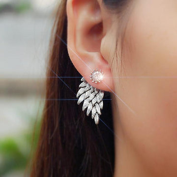Retro Stereo Angel Wing Earrings