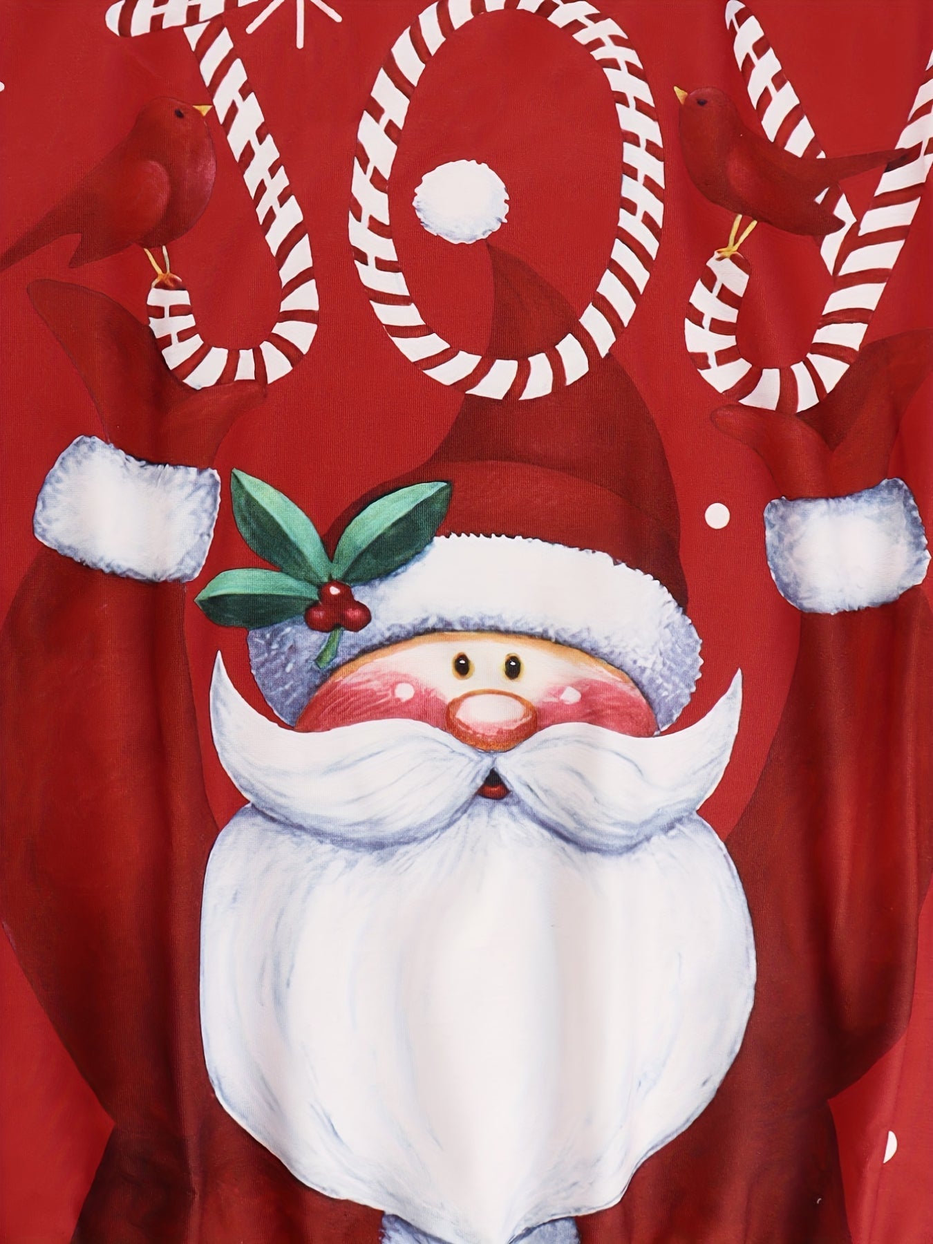Christmas Print Casual Hoodie Dress Long Sleeve Hooded Dress