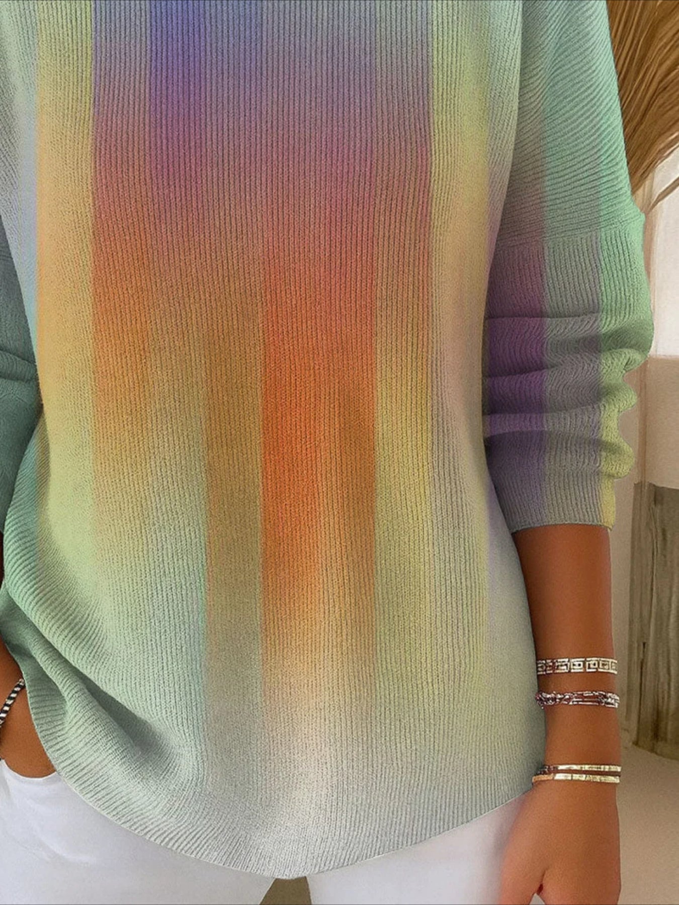 Casual Abstract Sweater Tee