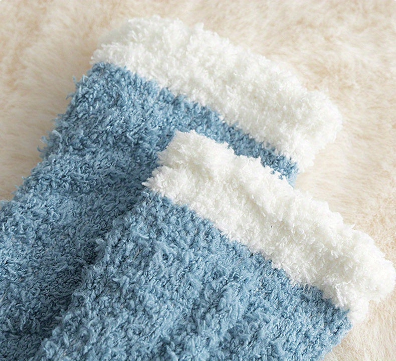 Free Gift Thickened Fuzzy Socks, Comfy & Warm Mid Tube Socks, Women's Stockings & Hosiery