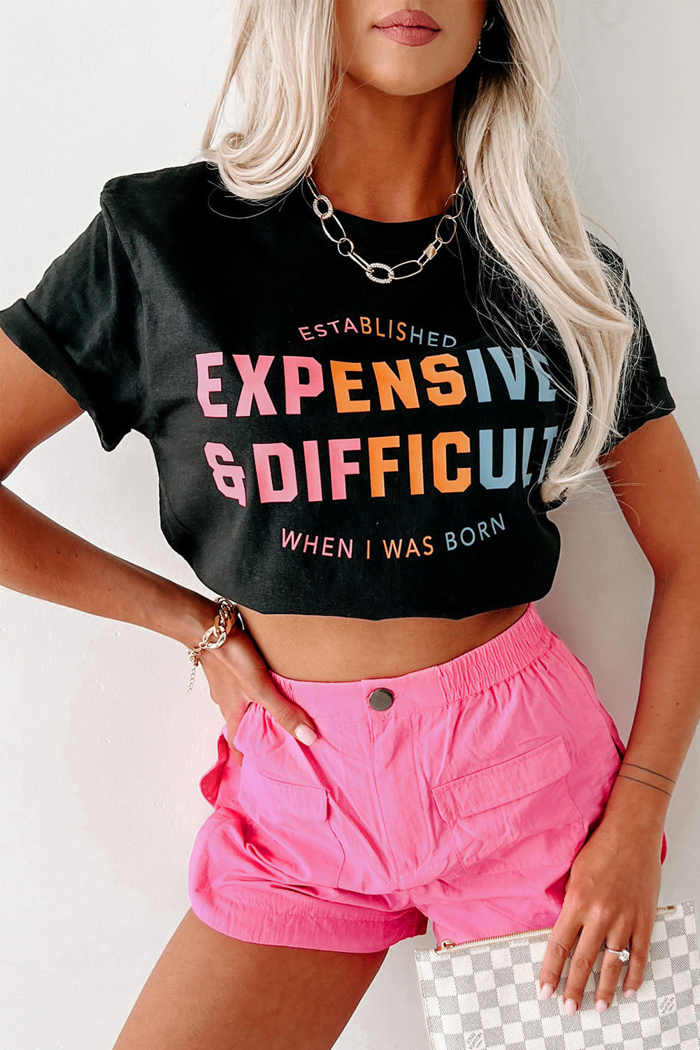 Black EXPENSIVE&DIFFICULT Graphic Tee