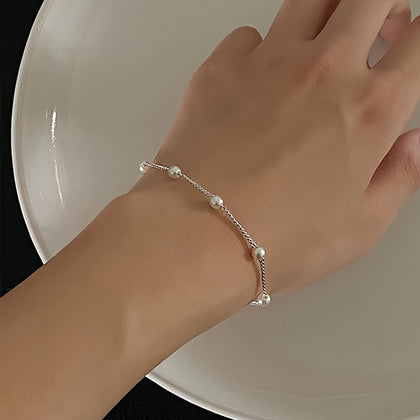 Free Gift Minimalist Chain Bracelet, Versatile Fashion Summer Accessory, Simple Style, Adjustable Jewelry For Daily Wear, Party Decor
