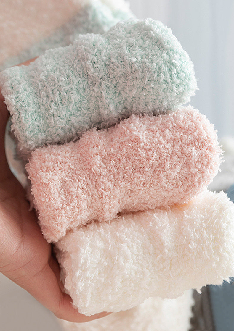 Free Gift Thickened Fuzzy Socks, Comfy & Warm Mid Tube Socks, Women's Stockings & Hosiery