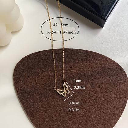 Free Gift 1pc Mini Hollow Out Butterfly Pendant Thin Chain Necklace Elegant Neck Jewelry (Copy)