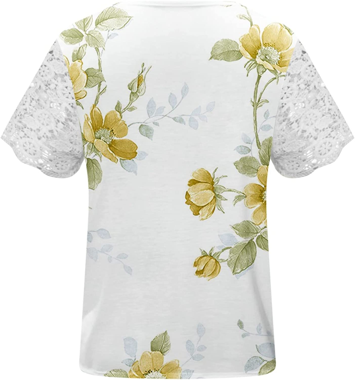 Short Sleeve Loose Flower Graphic T-Shirts