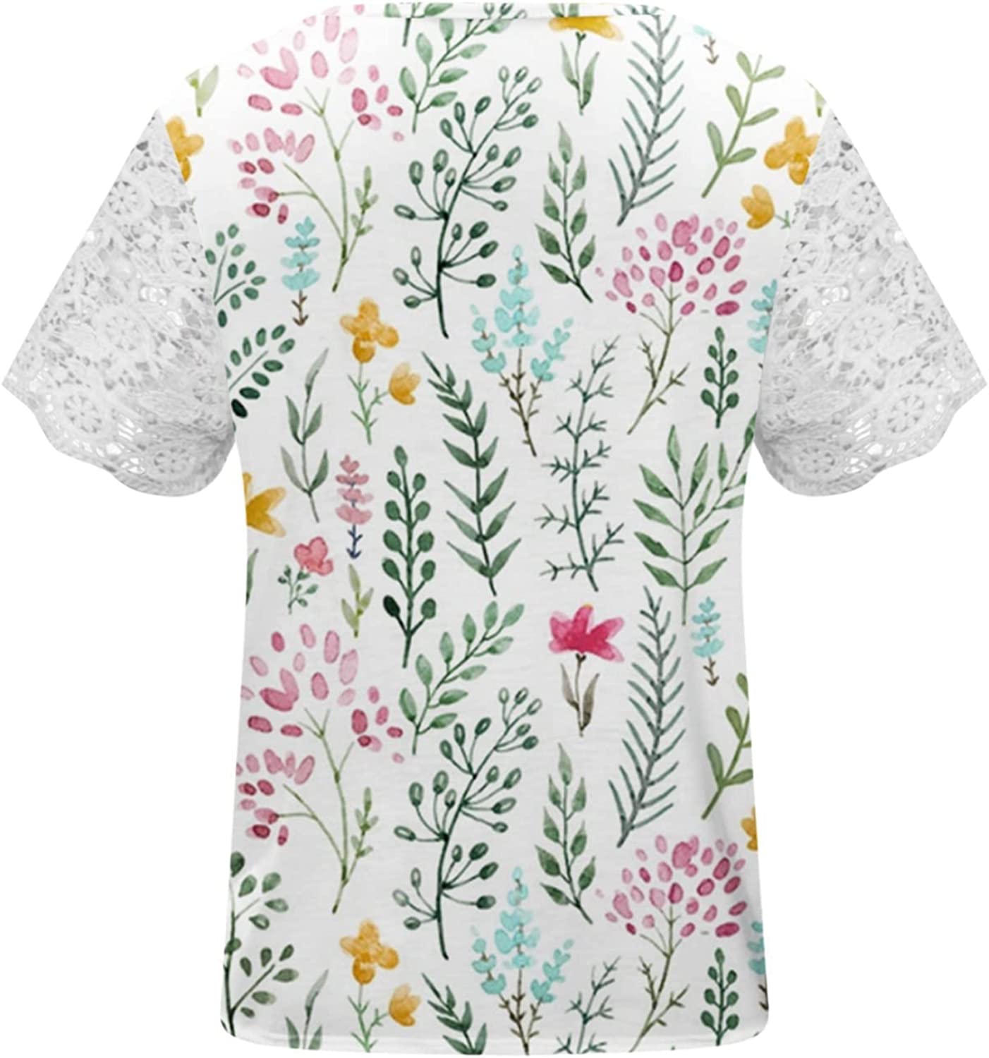 Short Sleeve Loose Flower Graphic T-Shirts