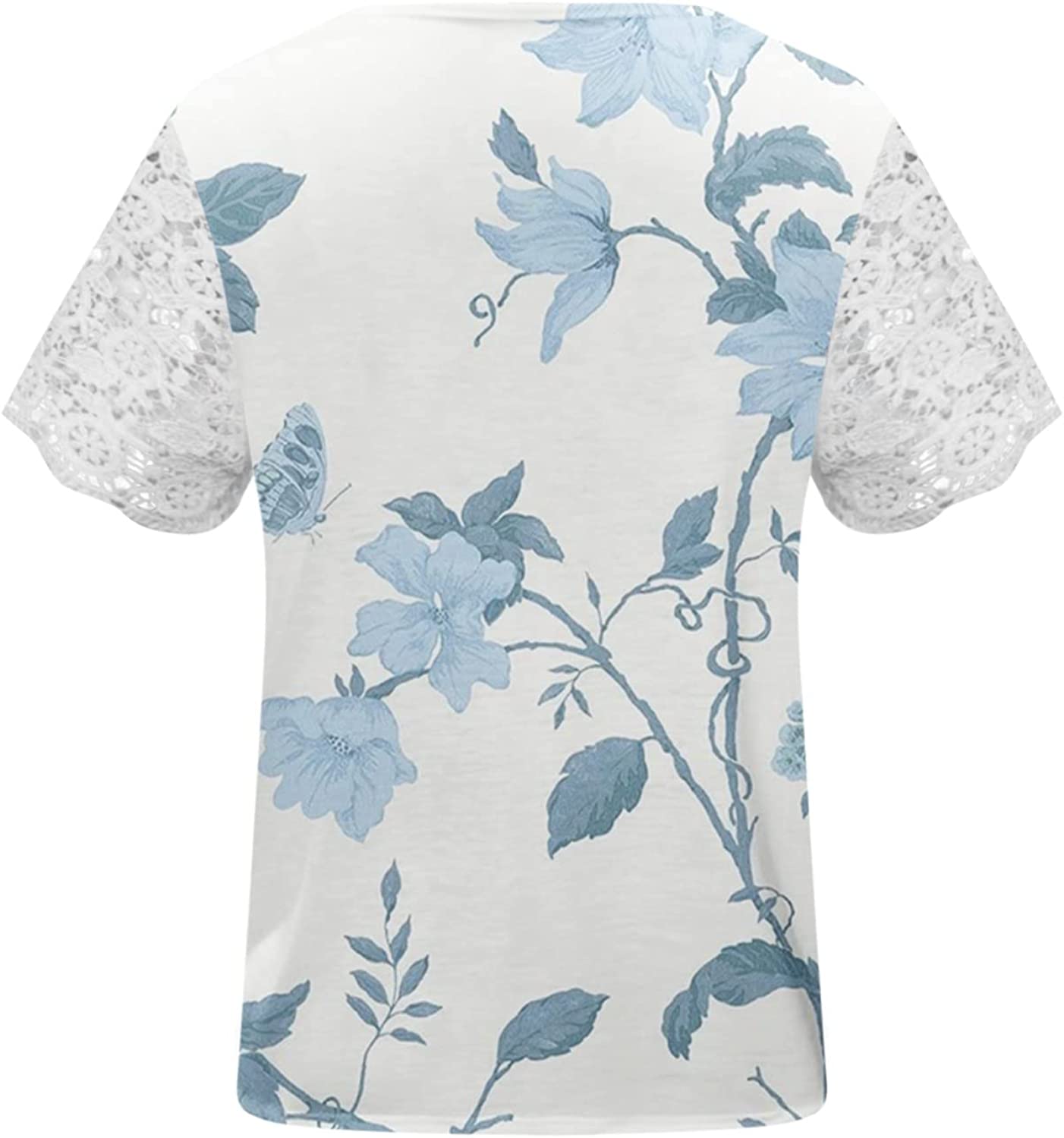 Short Sleeve Loose Flower Graphic T-Shirts