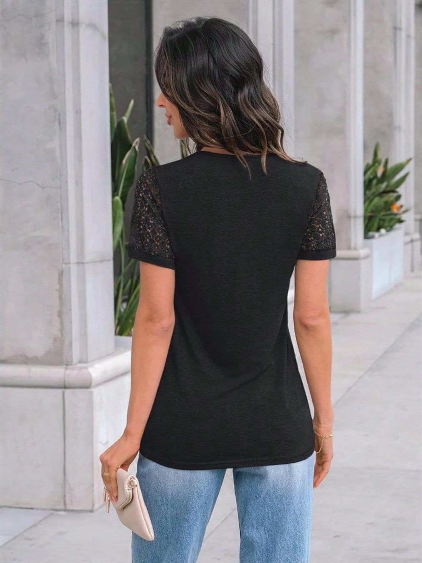 Skeleton Short Sleeve Shirts Lace Tops