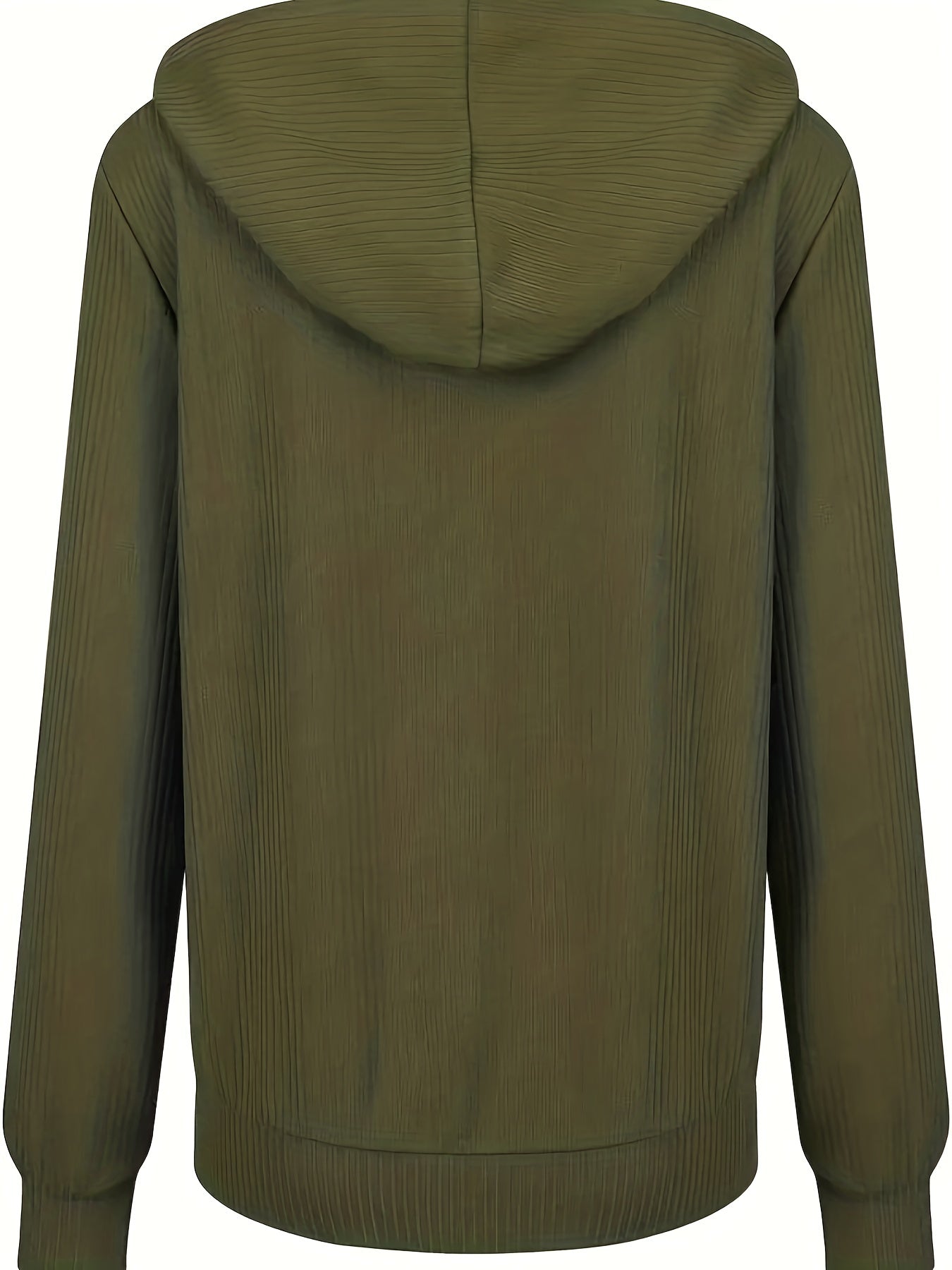 Women's Casual Zip Up Hoodie with Drawstring and Long Sleeves - Stay Warm and Stylish