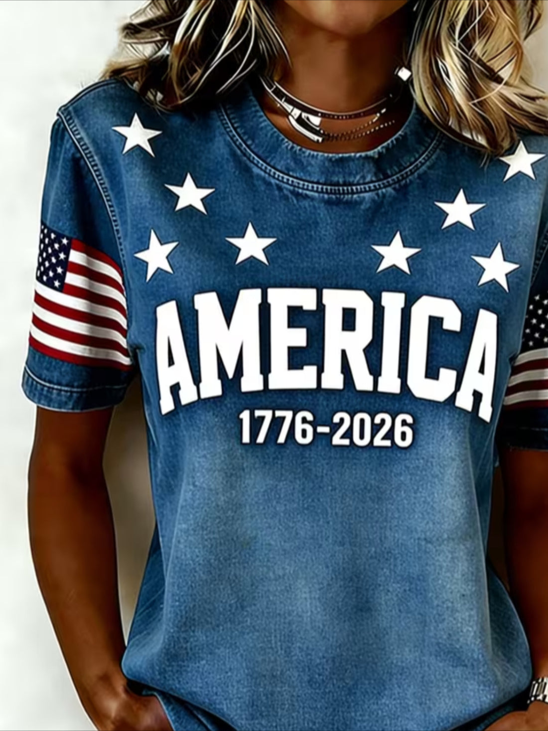 Casual Letter Pattern Crew Neck Short Sleeve T-shirt