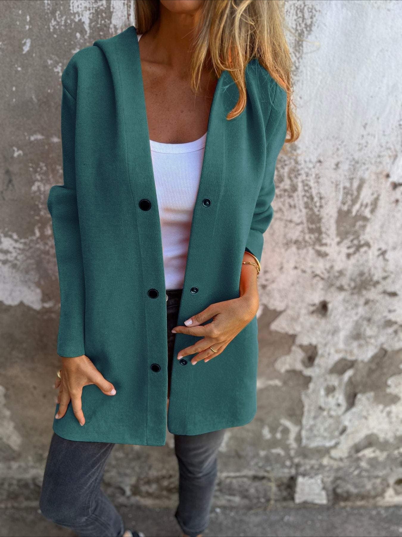 Plain Regular Loose Jacket