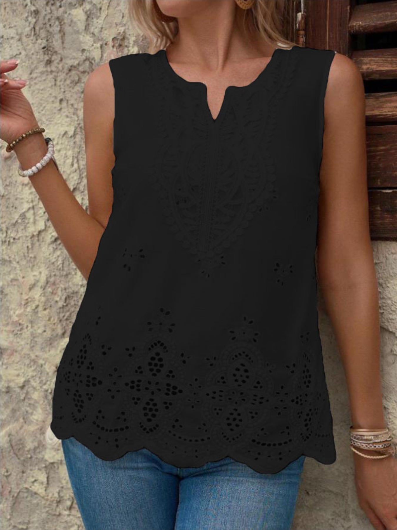 Solid Color Elegant Sleeveless Shirt