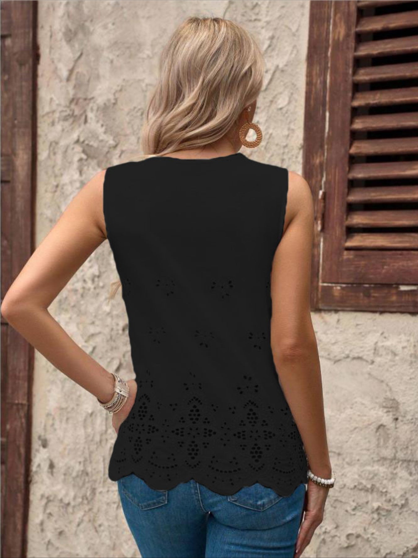 Solid Color Elegant Sleeveless Shirt