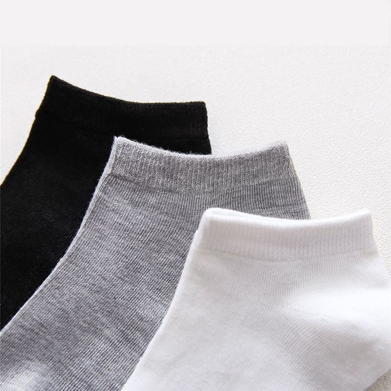 5/10/12 Pairs Comfy Ankle Socks, Solid Color Ankle Sock Pack