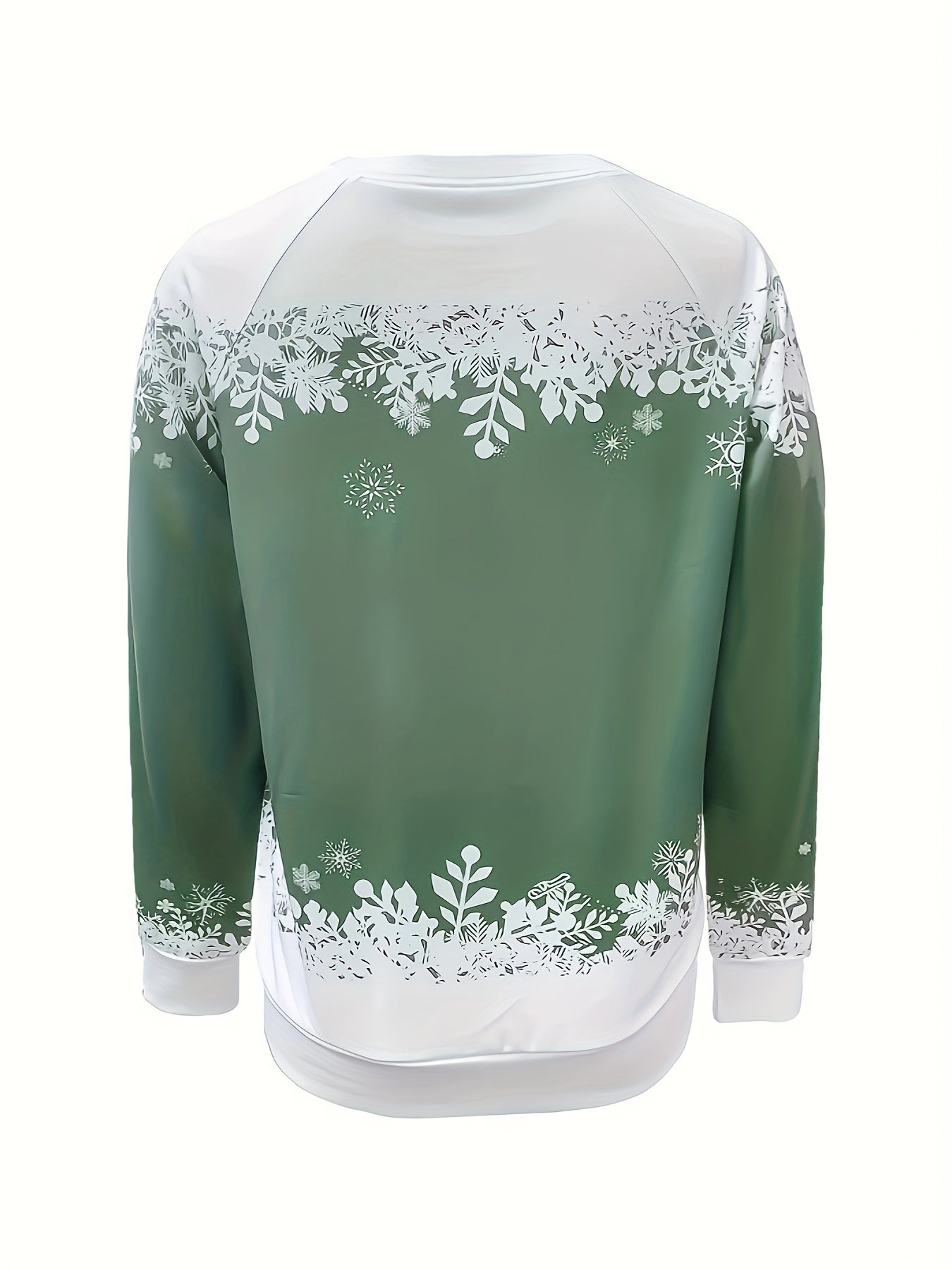 Christmas Snowman Print Sweatshirt, Casual Long Sleeve Crew Neck Sweatshirt
