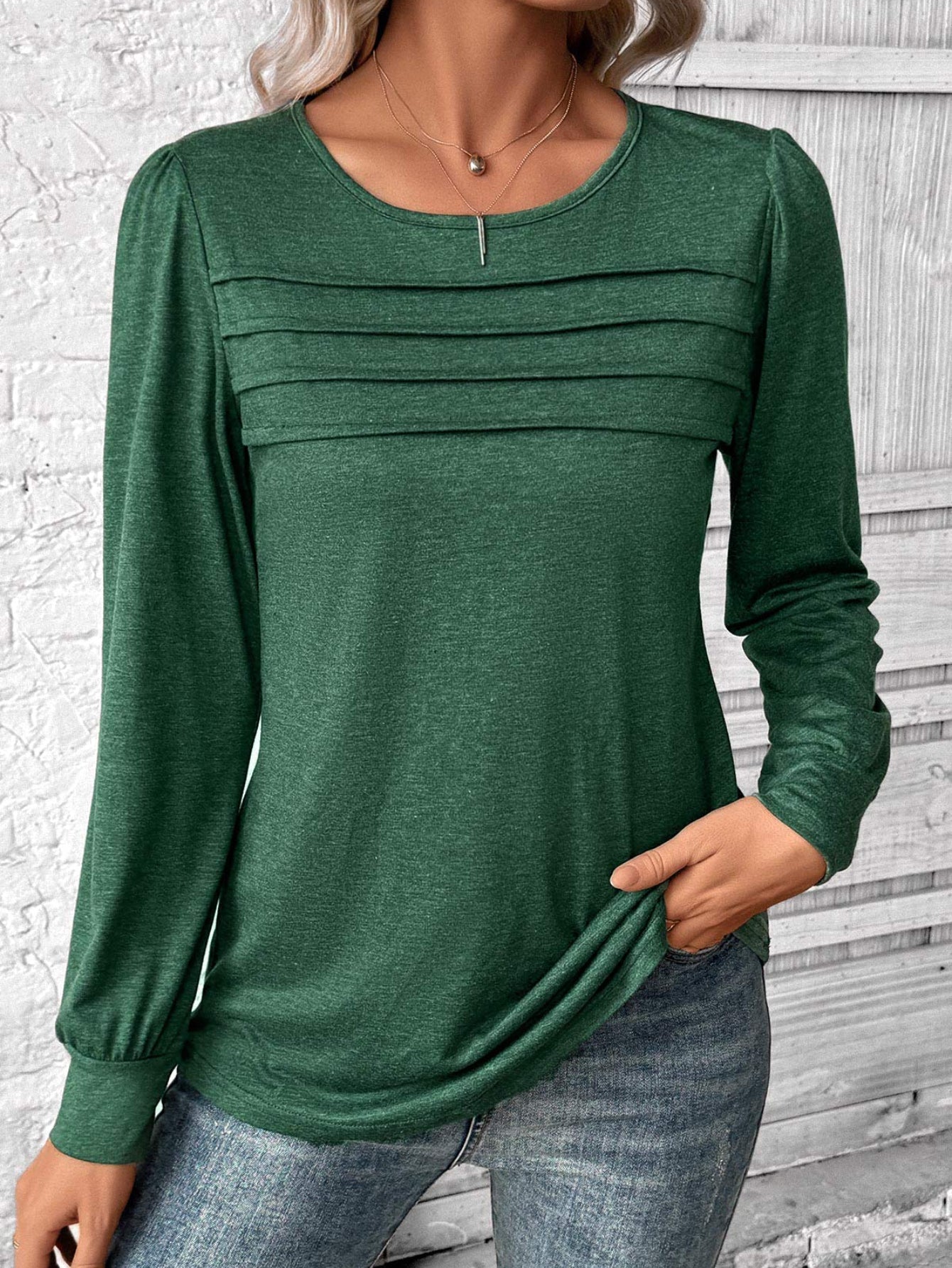 Essential Long Sleeve Crew Neck T-Shirt - Soft, Breathable, and Comfortable