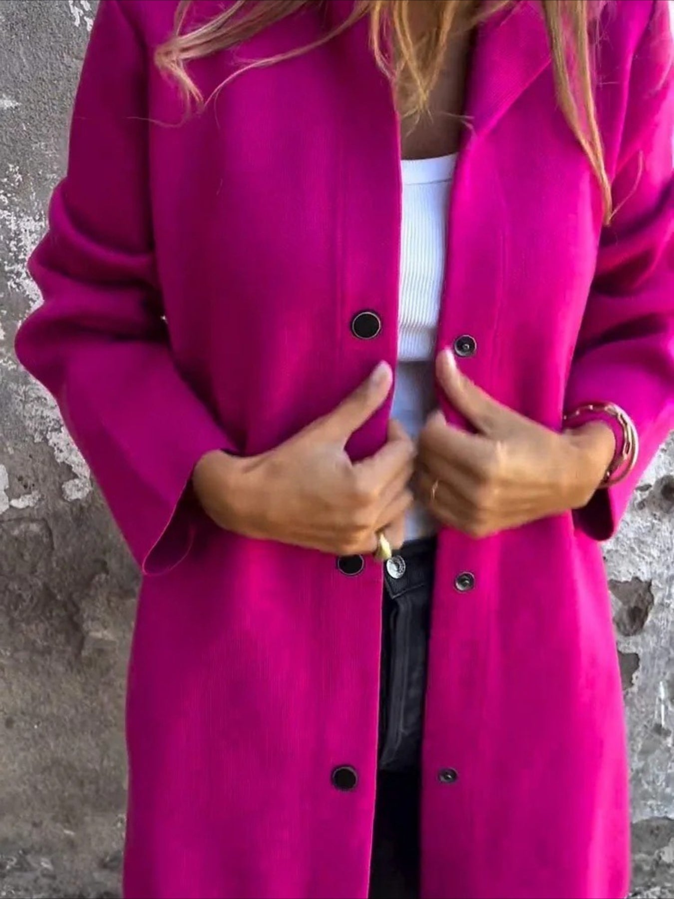 Plain Regular Loose Jacket