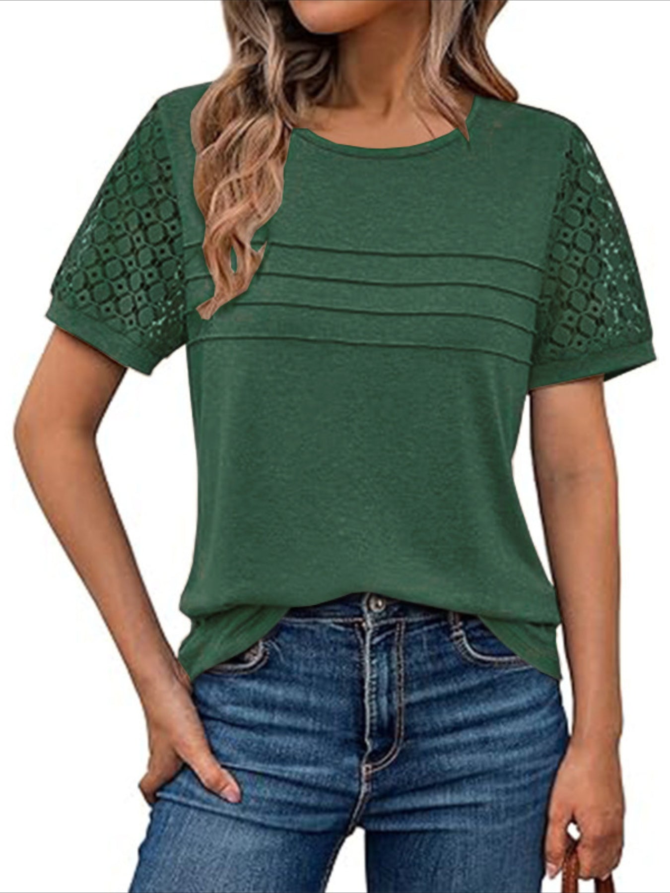 Skeleton Short Sleeve Shirts Lace Tops