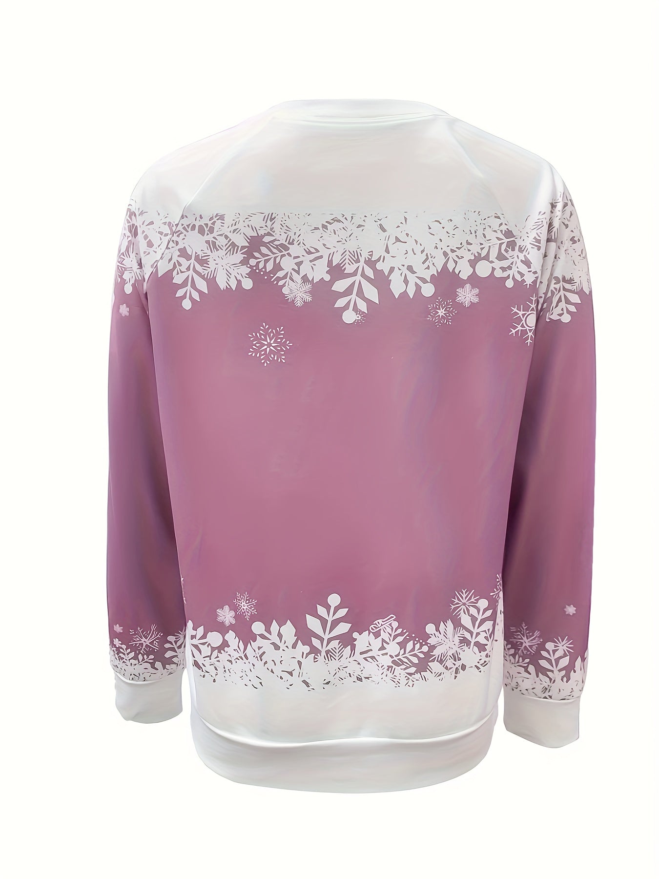 Christmas Snowman Print Sweatshirt, Casual Long Sleeve Crew Neck Sweatshirt