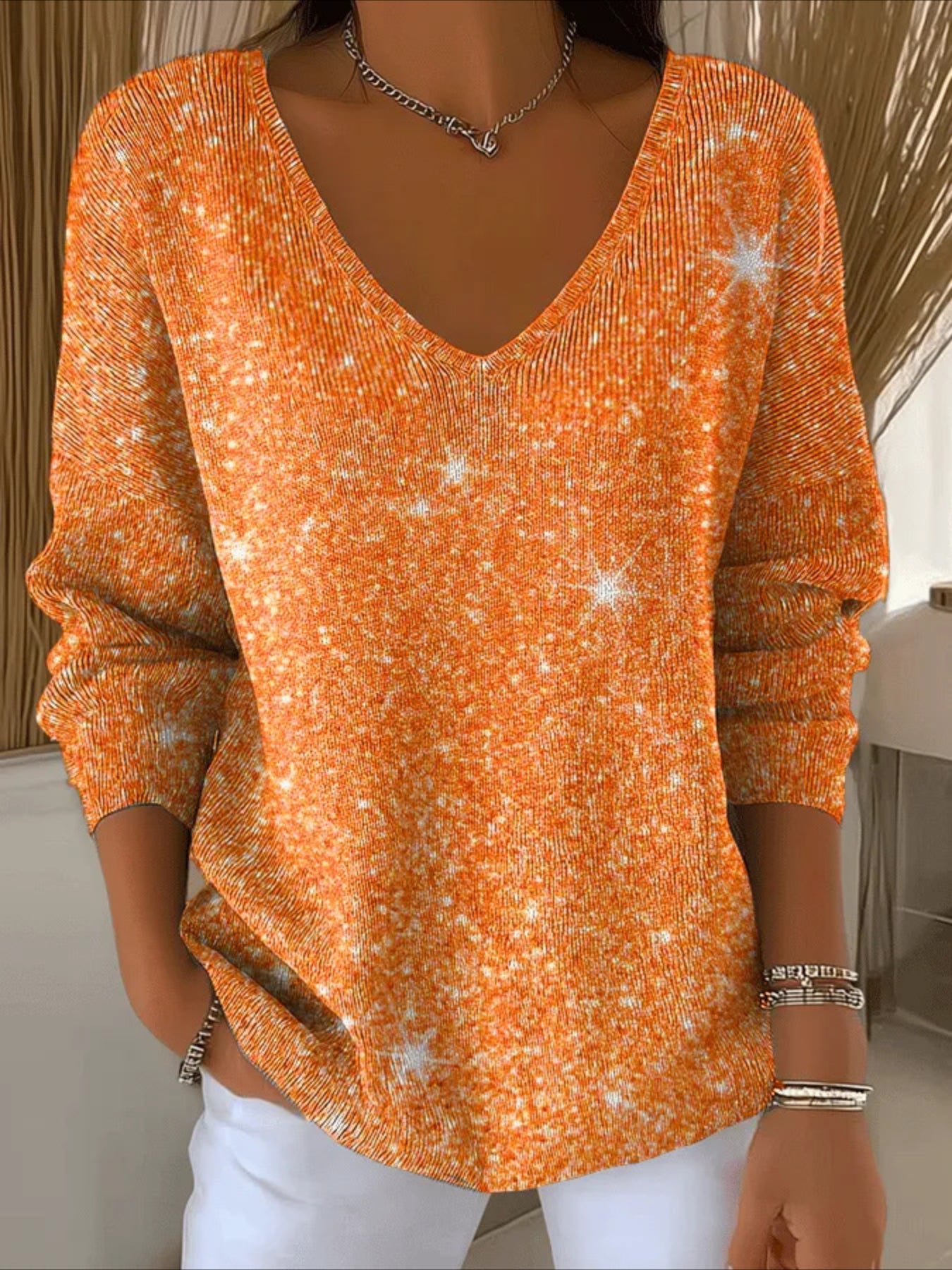Halloween Women Floral Long Sleeve Comfy Casual Sweater Tee