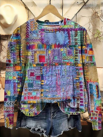 Floral Casual Daily Loose Sweatshirts