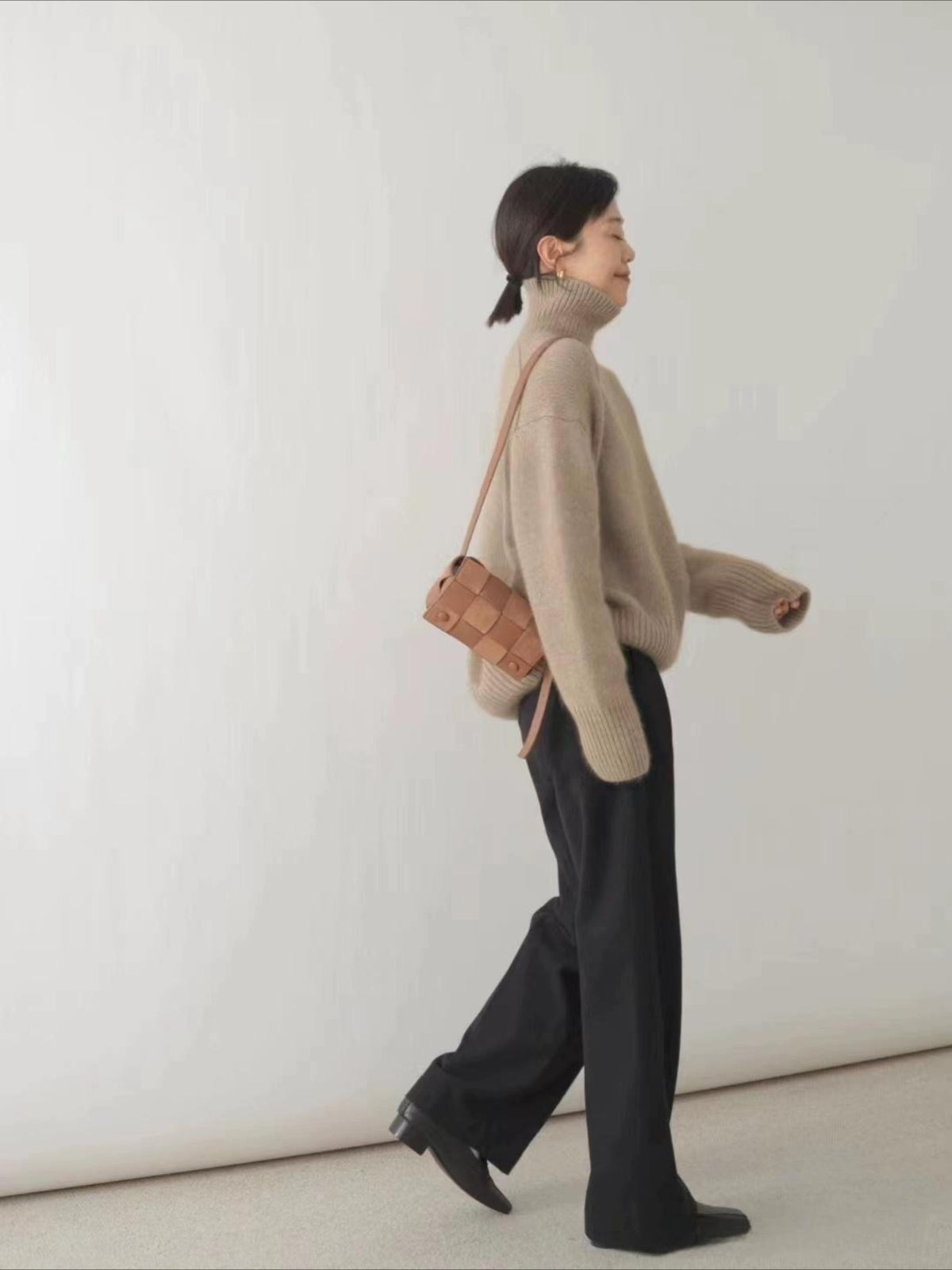 Lazy Style Loose and Versatile Knitted Pullover Sweater