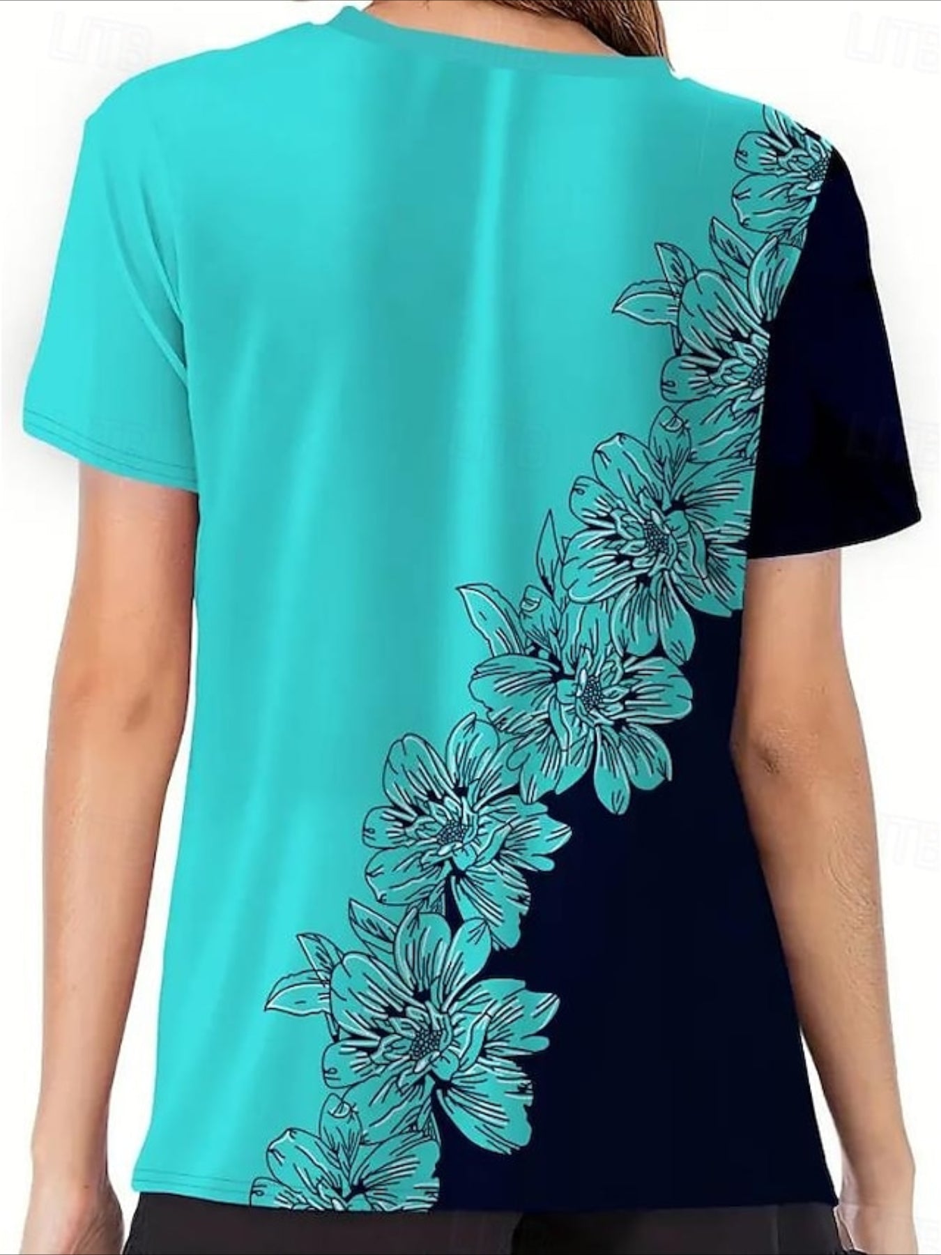 Casual Print Short Sleeve Regular Tops