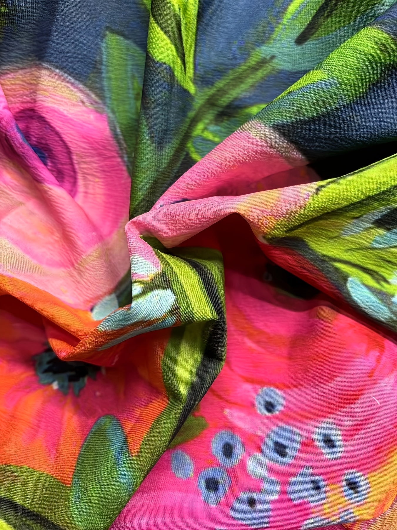 Casual Floral Print Blouse with Lapel Collar