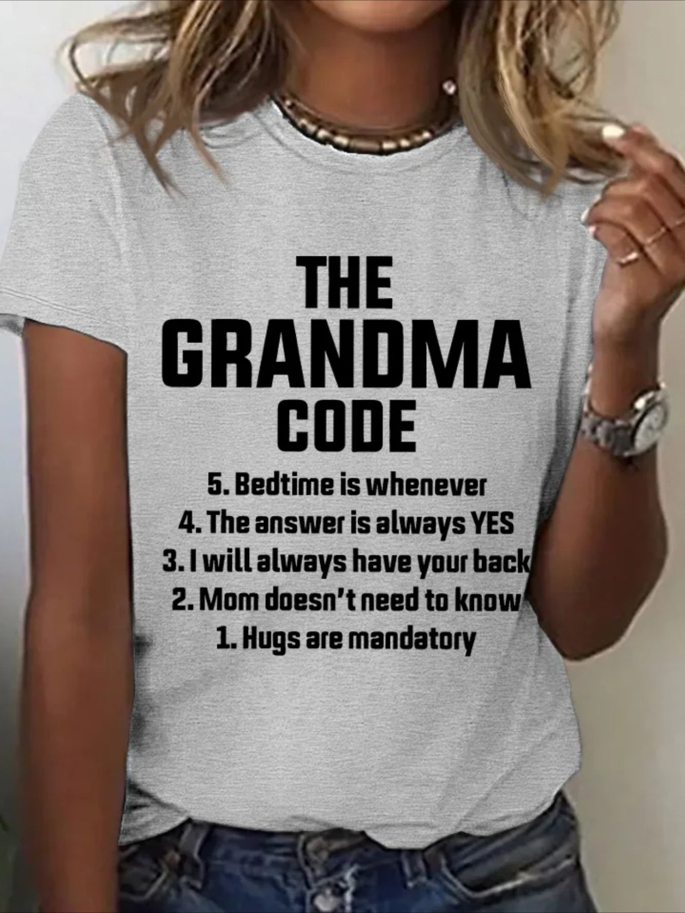 The Grandma Code Funny Casual T-shirt