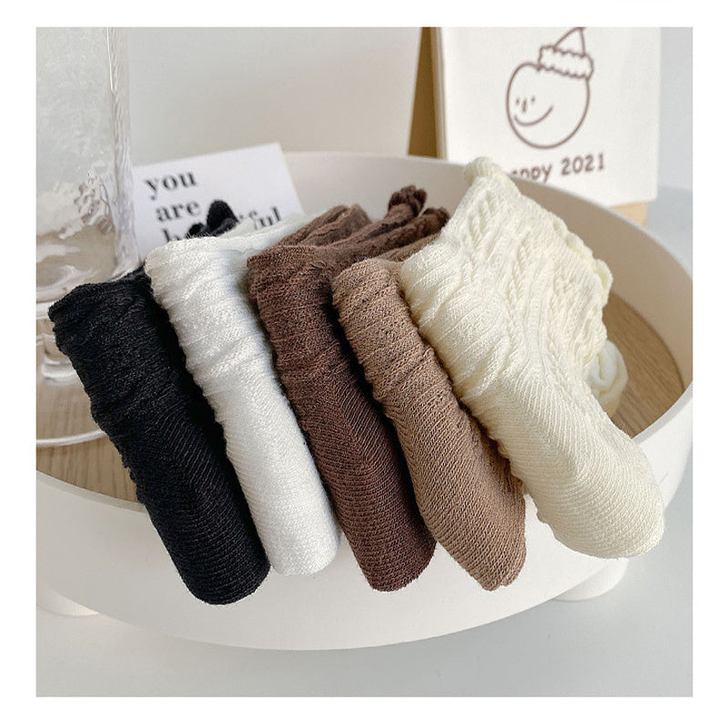 Free Gift Women's Twist Texture Mid Tube Socks