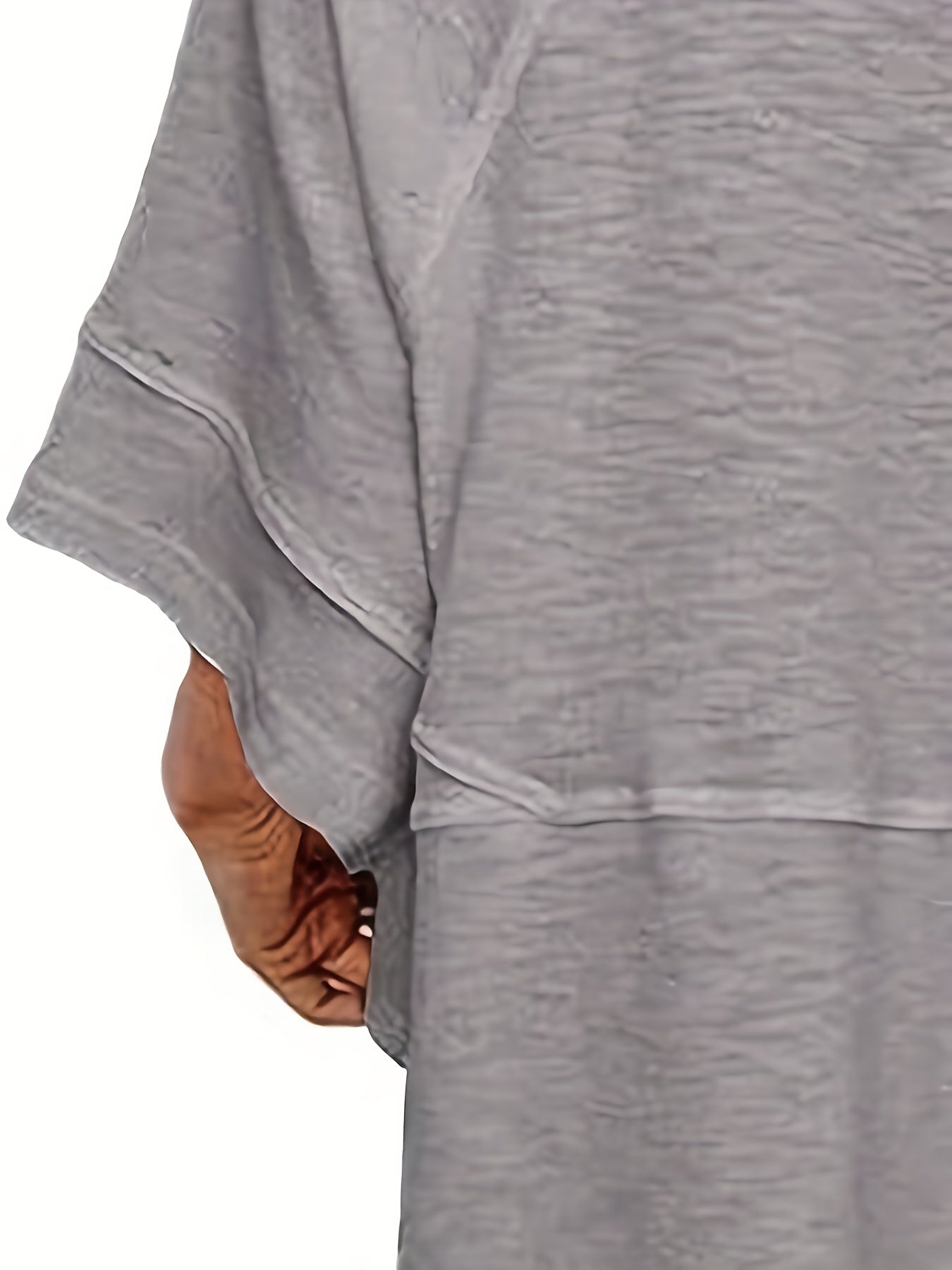 Solid Crew Neck Loose Basic T-shirt, Casual Half Sleeve T-Shirt