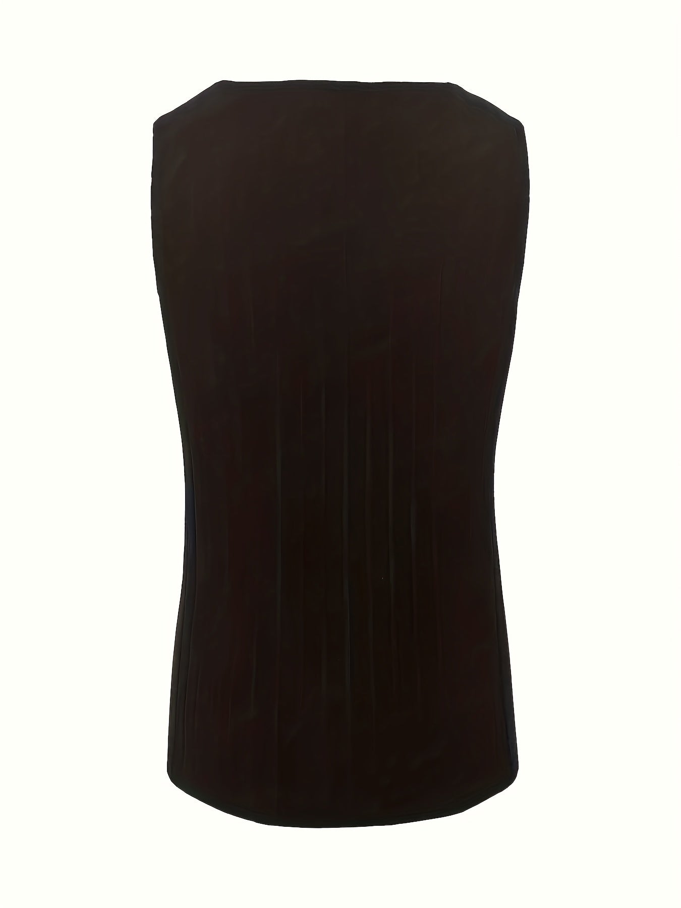 Solid Color Ribbed Sleeveless Shirt with Front Buttons