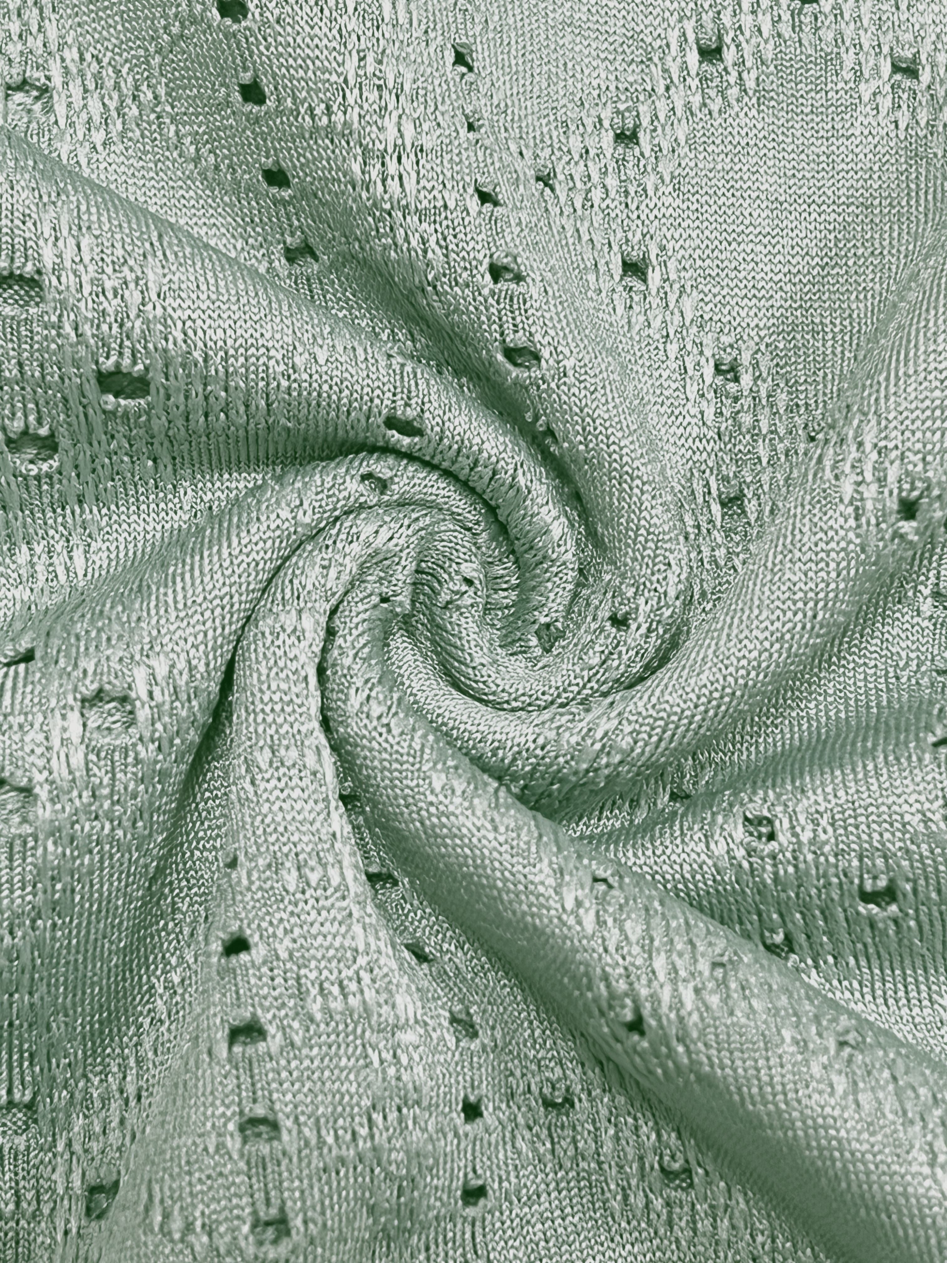 Women's Solid Eyelet Embroidery Ruched Tie Long Sleeve Button Decor V Neck Slight Stretch Top