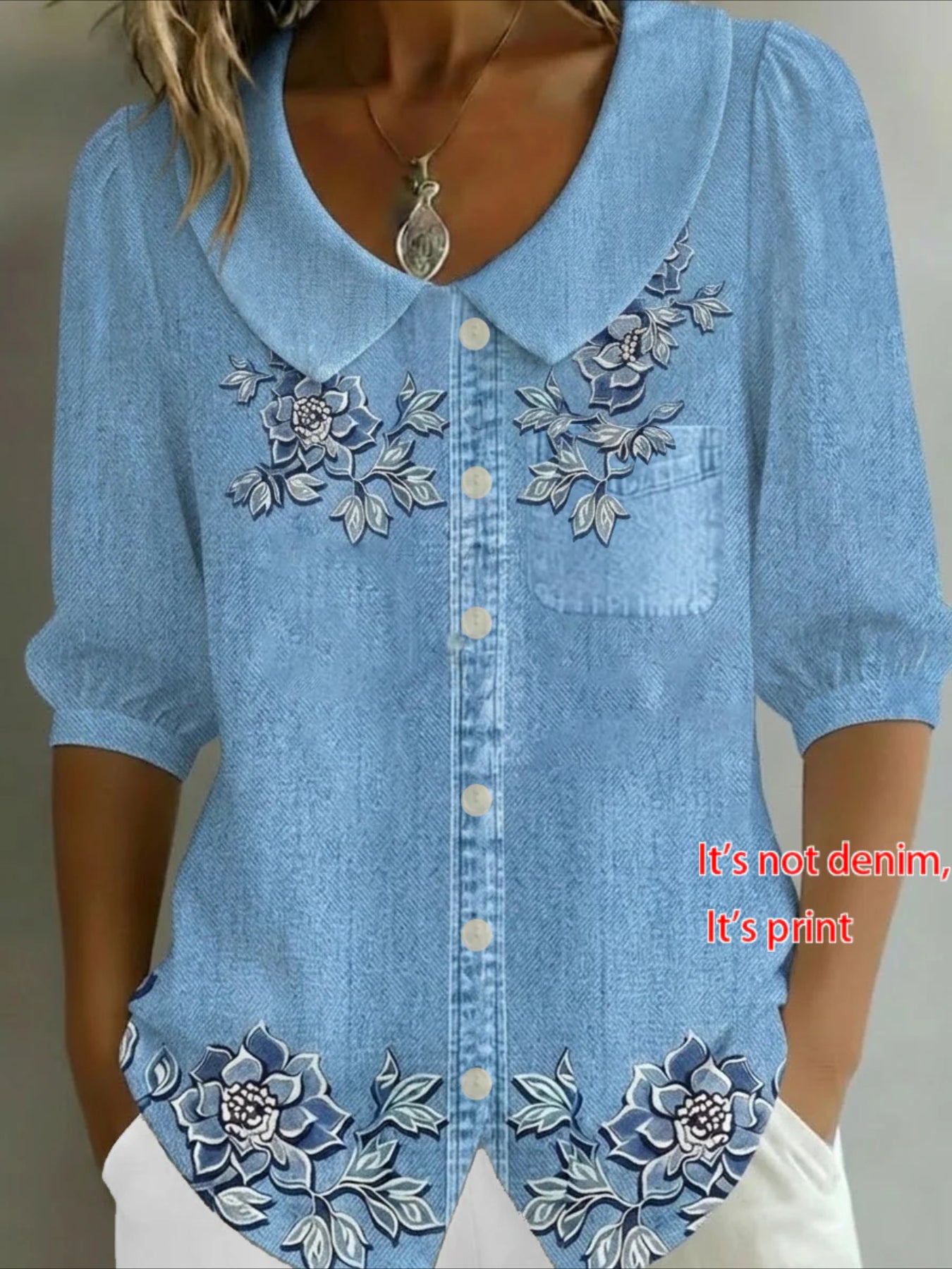 Crew Neck Short Sleeve Patterns Regular Shirt