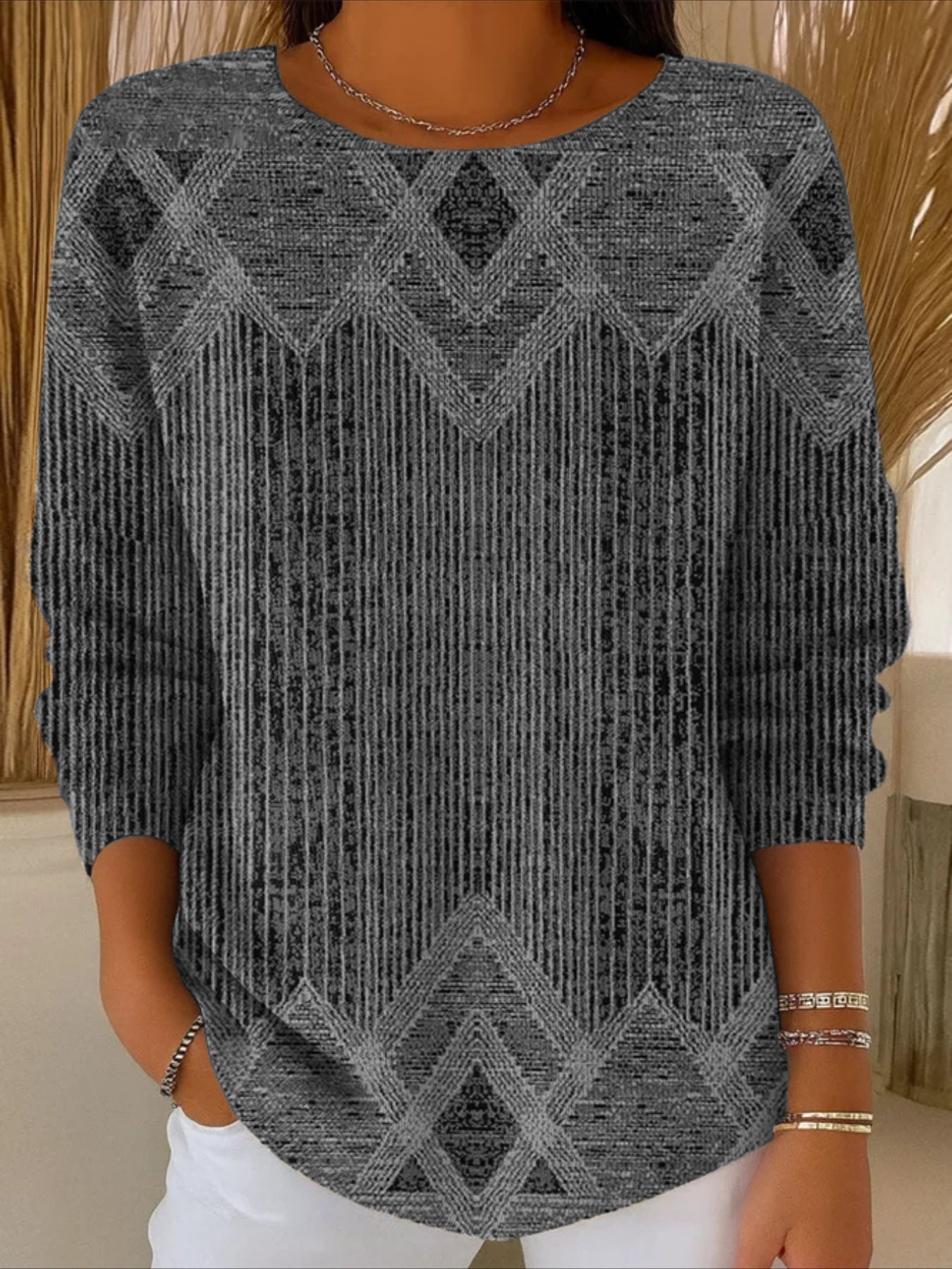 Casual Abstract Sweater Tee