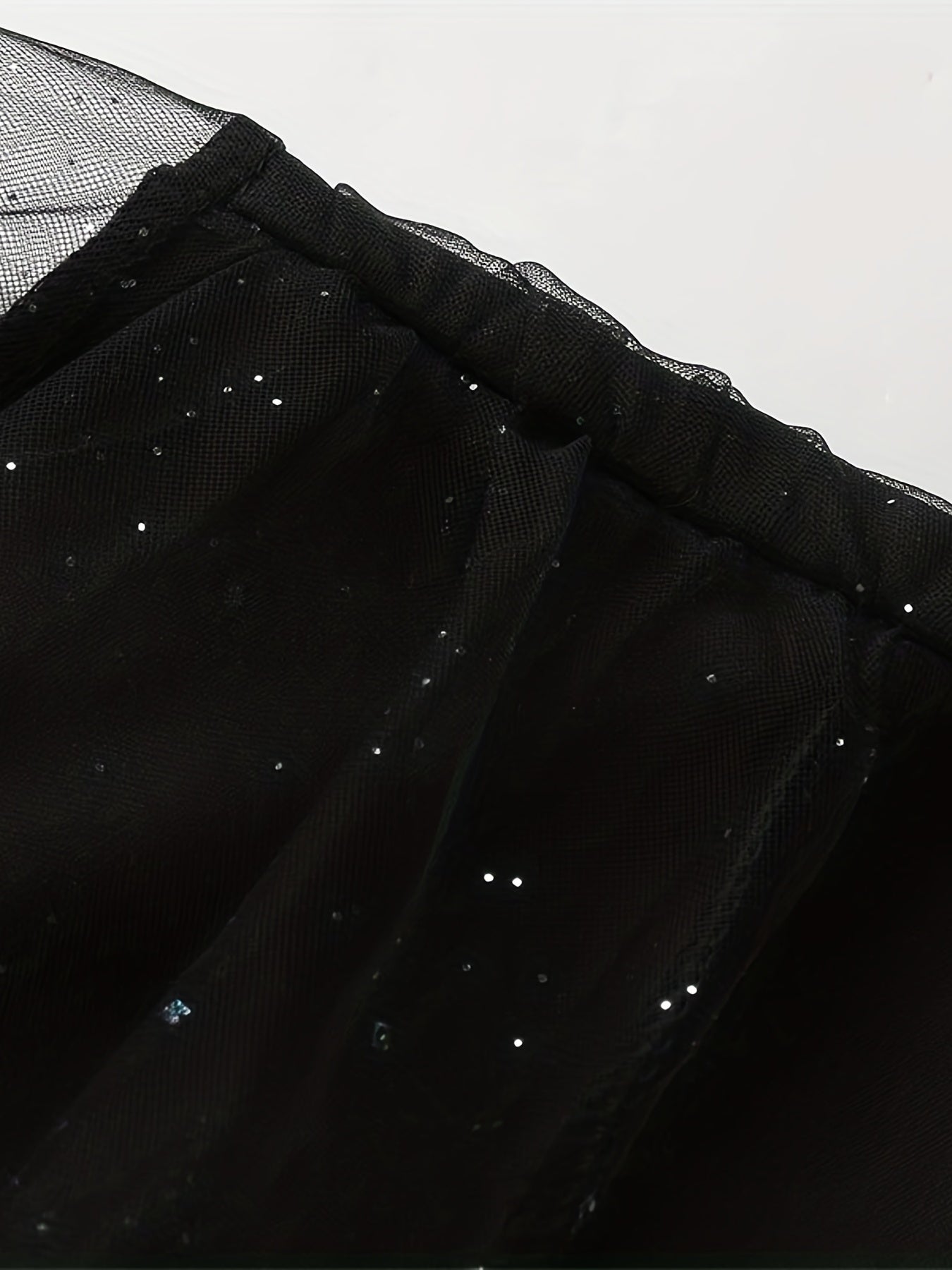 Solid Sequin Stitching Lace Long Sleeve Dress, Elegant Mesh Slim Sexy Party Dress