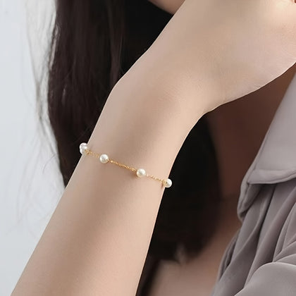 Free Gift Minimalist Chain Bracelet, Versatile Fashion Summer Accessory, Simple Style, Adjustable Jewelry For Daily Wear, Party Decor